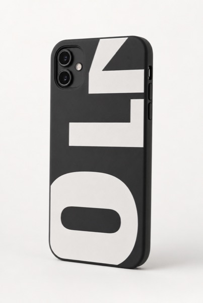 Typography design direction on a printed phone case