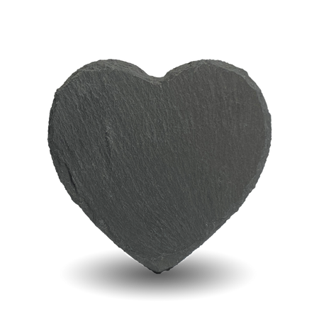 Natural Slate Plaque Heart Shape With Angel | 25x25cm / 9.84x9.84" |