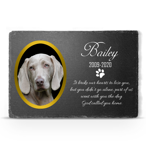 Personalised Slate Stone Pet Memorial 20x30 cm